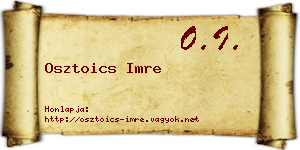 Osztoics Imre névjegykártya